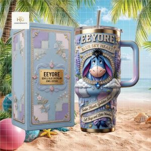 Eeyore Gentle Blue Daydream Jewel Edition Pastel Stainless Steel Tumbler Eeyore Gentle Blue Daydream Jewel Edition Pastel Stainless Steel Tumbler
