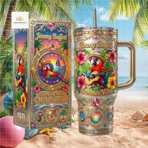 Jimmy Buffett Margaritaville Summer Vibes Parrot Stainless Steel Tumbler Jimmy Buffett Margaritaville Summer Vibes Parrot Stainless Steel Tumbler