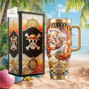 One Piece Luffy Gear Five Sun God Anime Stainless Steel Tumbler One Piece Luffy Gear Five Sun God Anime Stainless Steel Tumbler