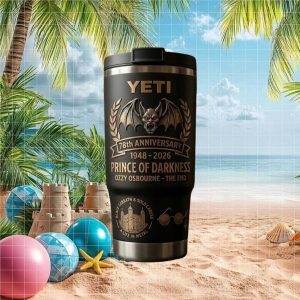 Ozzy Osbourne Prince of Darkness 78th Anniversary Black Tumbler Ozzy Osbourne Prince of Darkness 78th Anniversary Black Tumbler
