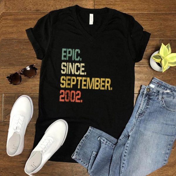 19 Years old Shirt Vintage Epic Since September 2002 shirt