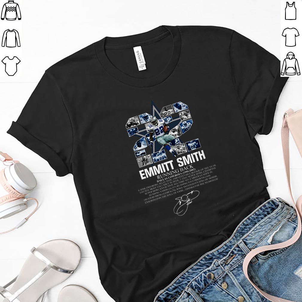 22 Emmitt Smith running back Dallas Cowboys 1990-2002 signature shirt