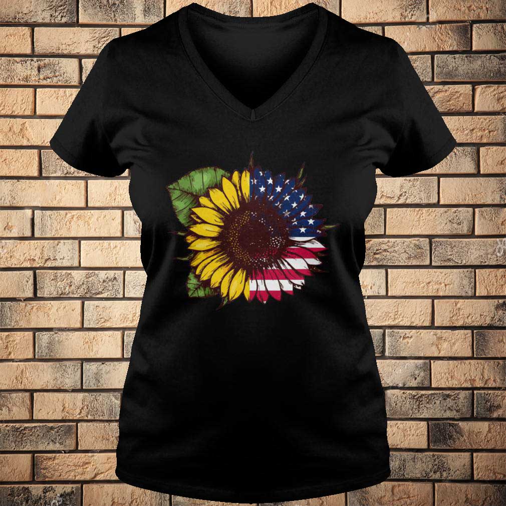 4th Of July Sunflower American Flag