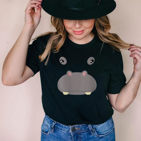 Animal Face Hippo Costume Halloween Adults shirt
