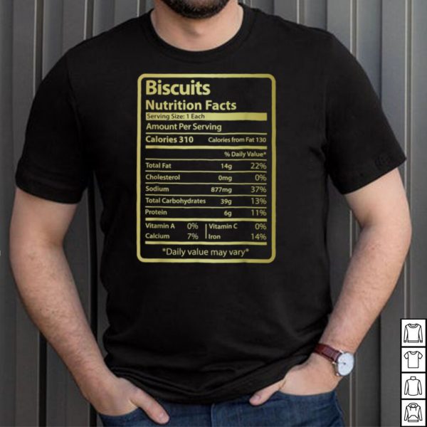 Biscuits Nutrition Facts for Thanksgiving Christmas shirt
