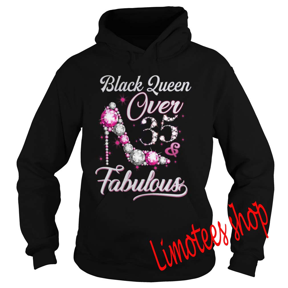 Black Queen Over 35 And Fabulous Hoodie