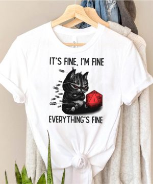 Cat its fine im fine everythings fine 2021 shirt