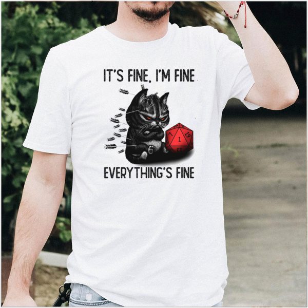 Cat its fine im fine everythings fine 2021 shirt