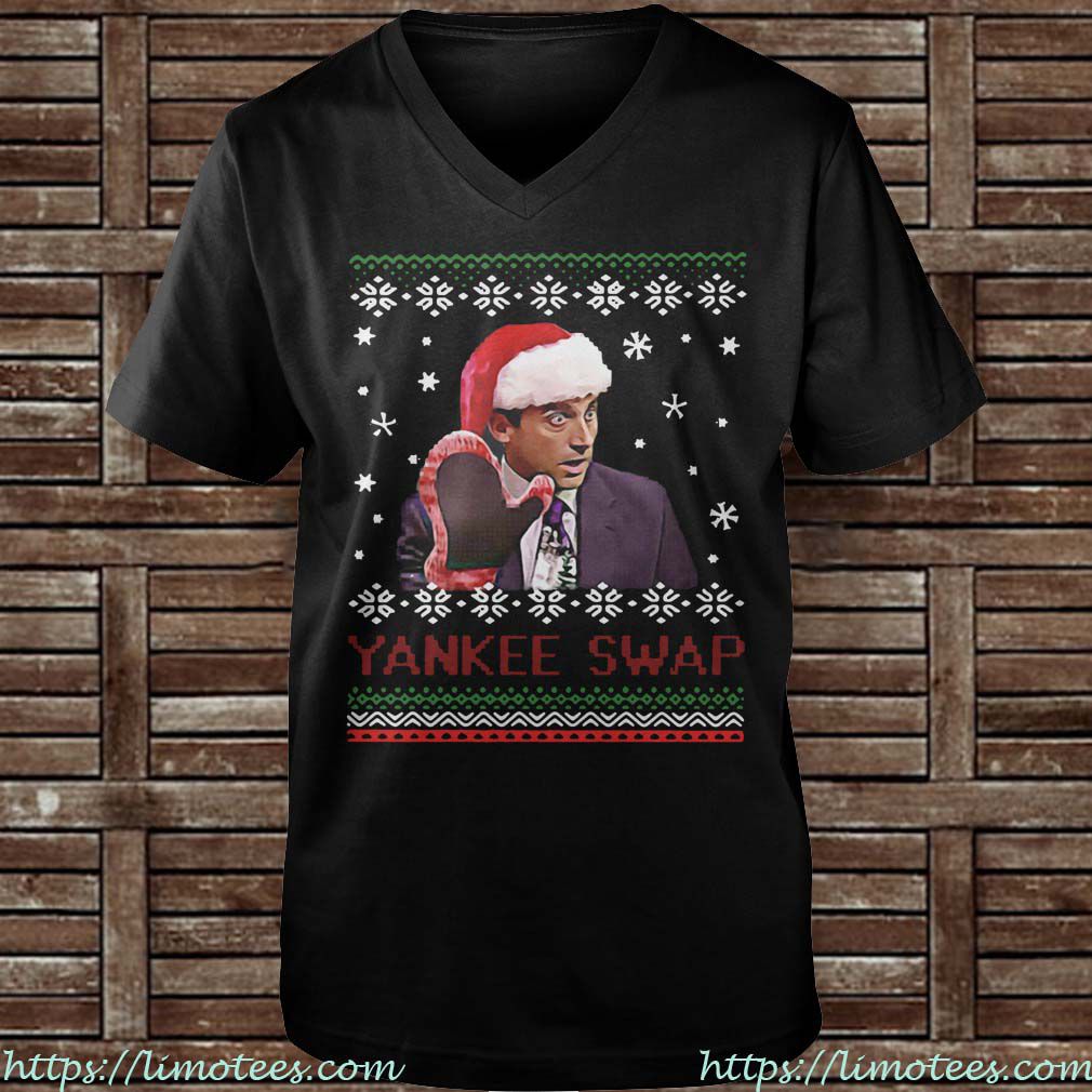 Christmas Michael Scott Yankee swap Guys Shirt
