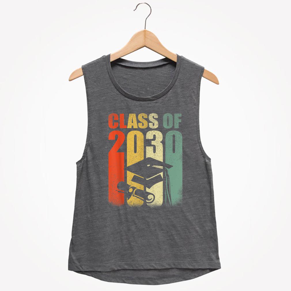 Class Of 2030 Grow With Me Vintage First Day Of School shirt