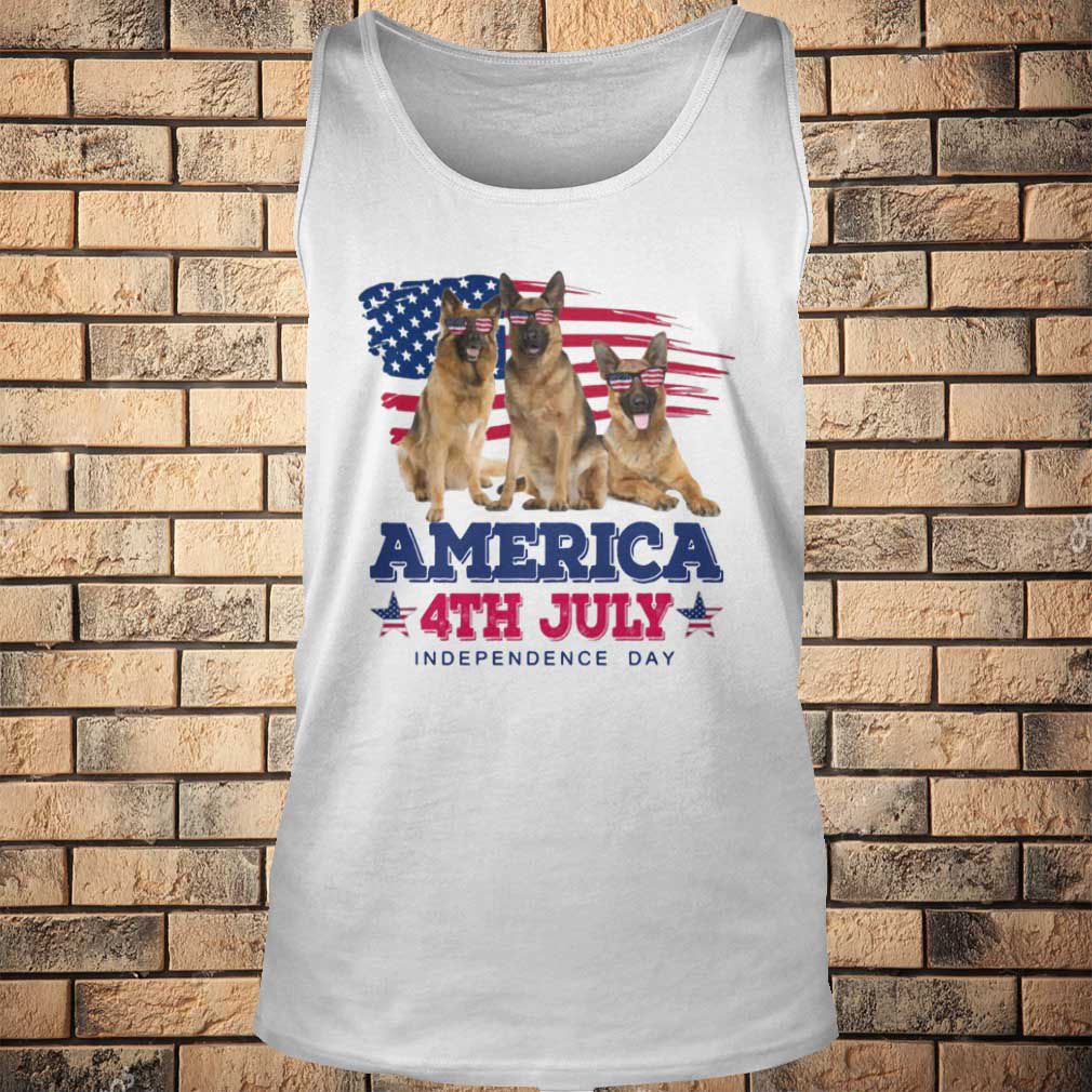 Cool German Shepherd America 4th July Independence Day T-