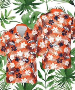 Denver Broncos NFL Hawaii Floral Hawaii Shirt Fireball Button Hawaiian Shirt Summer shirt 2