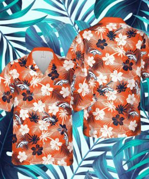 Denver Broncos NFL Hawaii Floral Hawaii Shirt Fireball Button Hawaiian Shirt Summer shirt 3