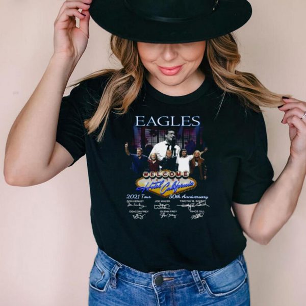 Eagles Welcome To The Hotel California 2021 Tour 50th Anniversary Signature T shirt