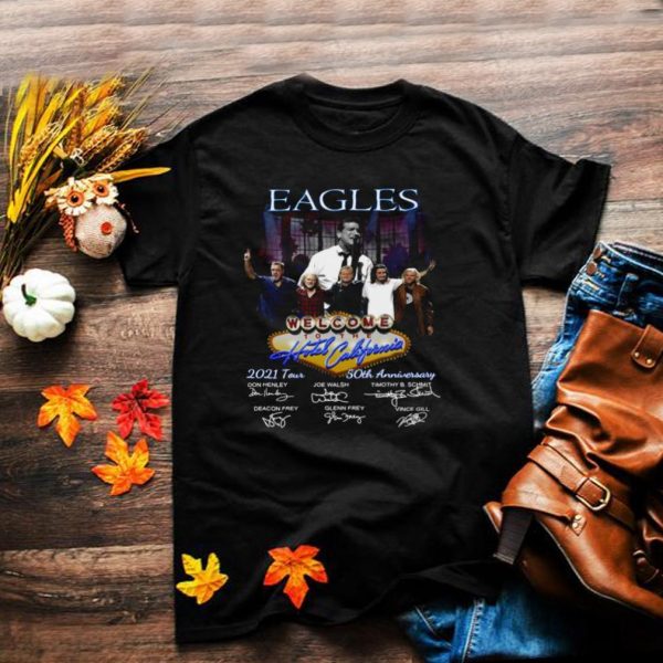 Eagles Welcome To The Hotel California 2021 Tour 50th Anniversary Signature T shirt