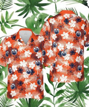 Edmonton Oilers NHL Hawaii Floral Hawaii Shirts
