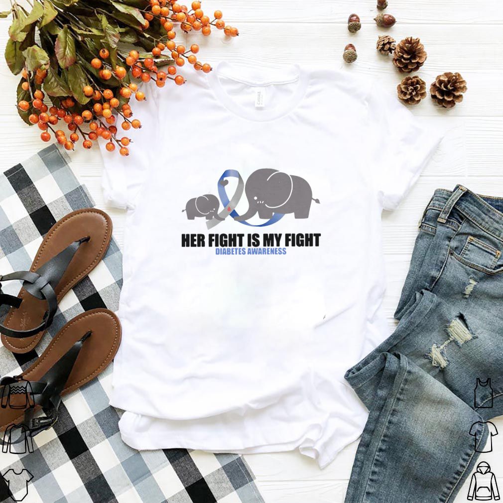 Elephants canner her fight is my fight diabetes awareness shirt