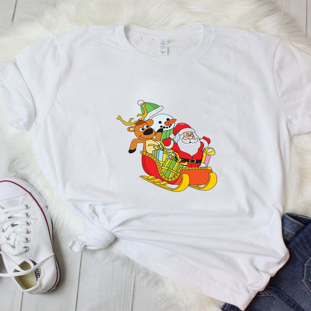 Funny Santa Claus Reindeer Snowman Christmas Xmas shirt 6
