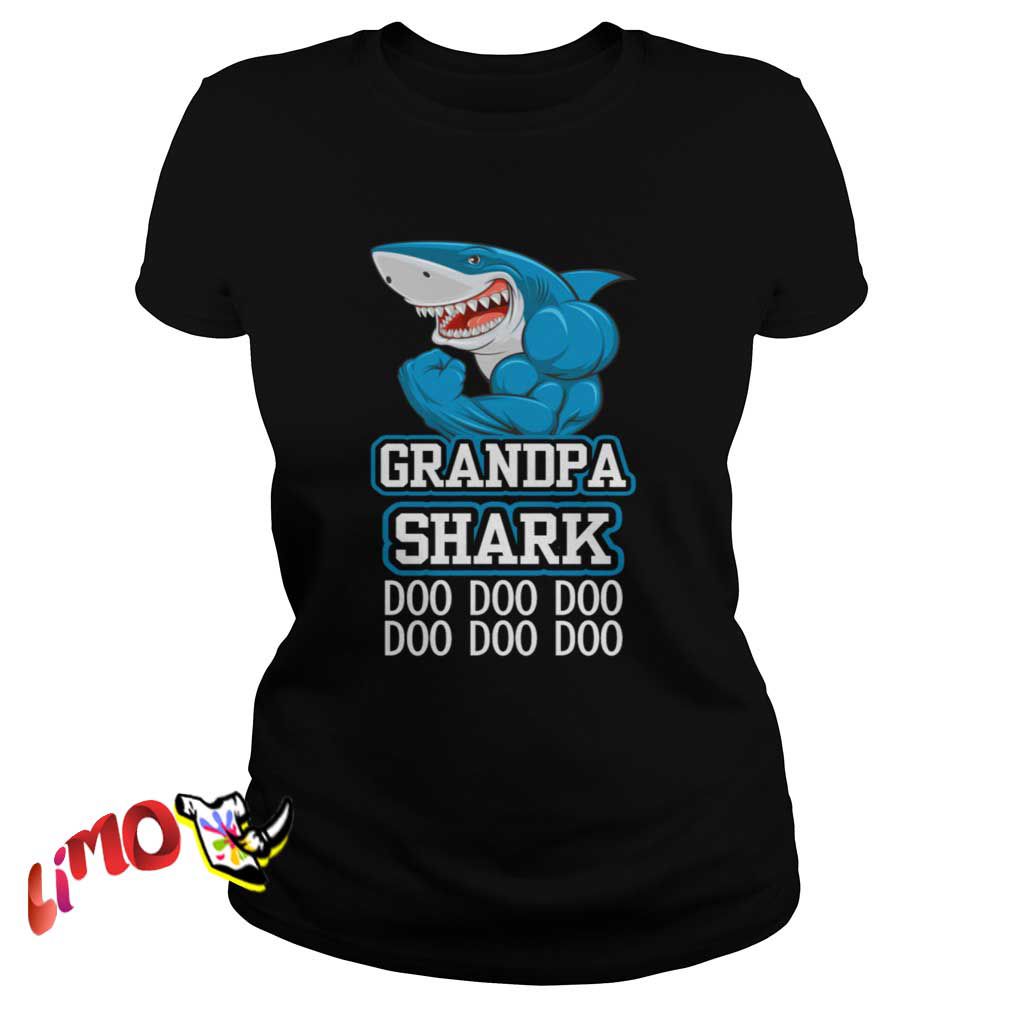 Grandpa Shark Doo Doo Doo Doo Doo Doo Ladies Tee