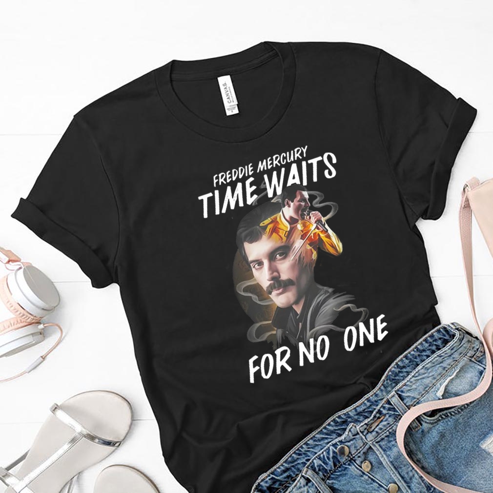 Great Freddie Mercury time waits for no one Freddie Mercury shirt_compressed
