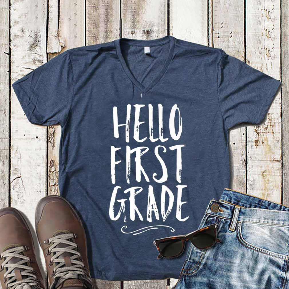 Hello First Grade 1st Back To School Student Teacher shirt