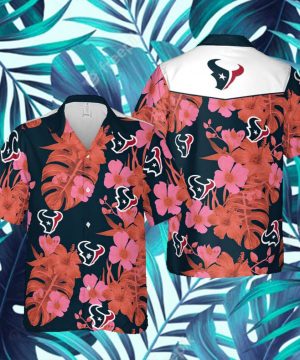 Houston Texans NFL Hawaii Floral Hawaii Shirt Fireball Button Hawaiian Shirt Summer shirt 3