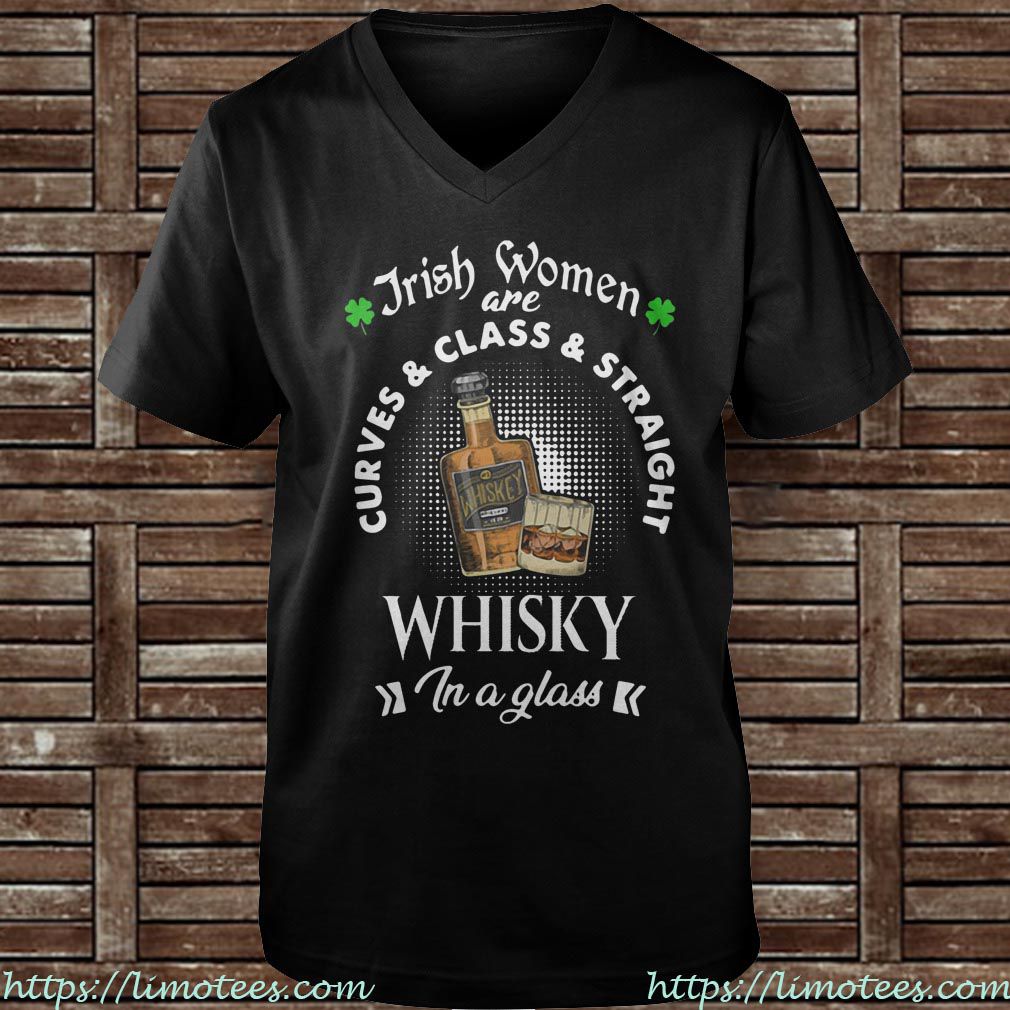 Irish Women are curves class straight whiskey in a glass