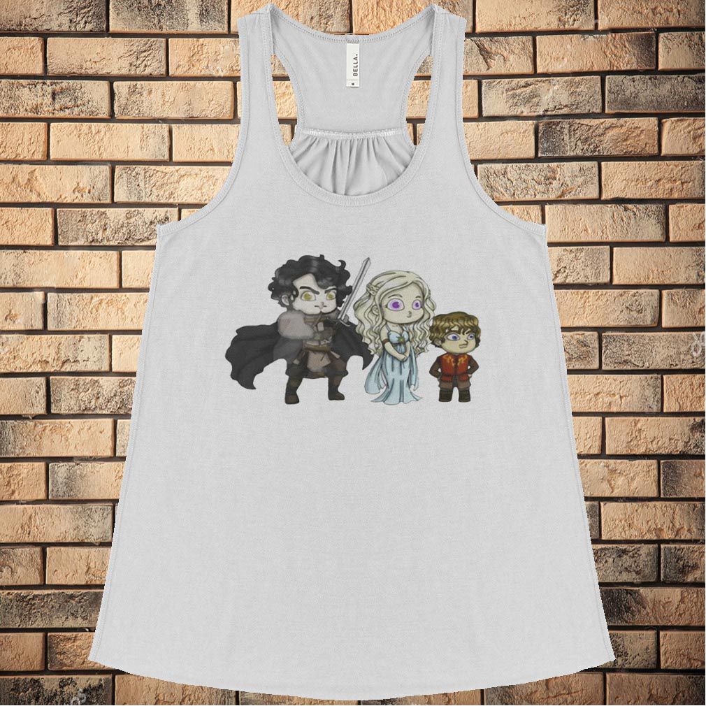 Jon Snow Daenerys Targaryen Tyrion Lannister chibi Unisex adult T