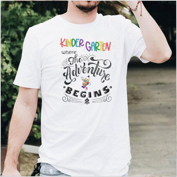 Kids Kindergarten Where The Adventure Begins T Shirt