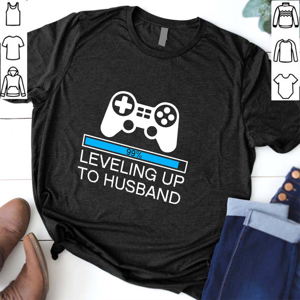 Leveling Up To Husband Groom Gamer Wedding Tee Gifts T-Shirt