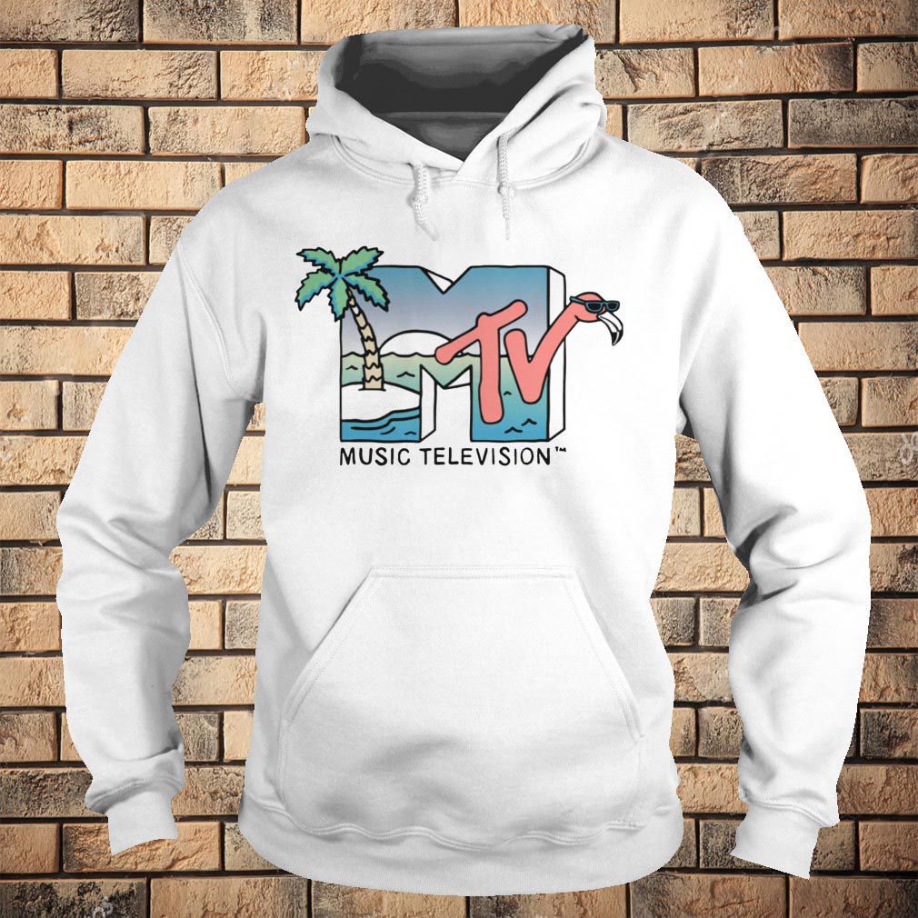 MTV Beach Island Flamingo Logo Vintage Graphic T-