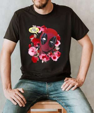 Marvel Deadpool What The Flower Crown Raglan Baseball T shirt