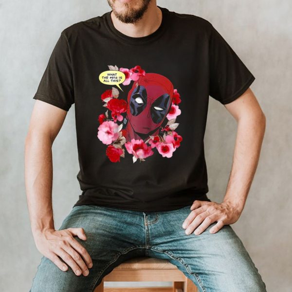 Marvel Deadpool What The Flower Crown Raglan Baseball T shirt