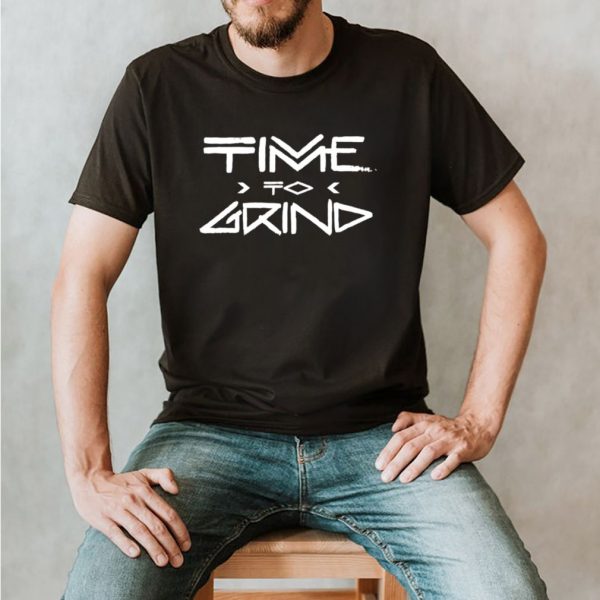 Mens TIME TO GRIND Gym Fitness Workout Motivation G183 shirt