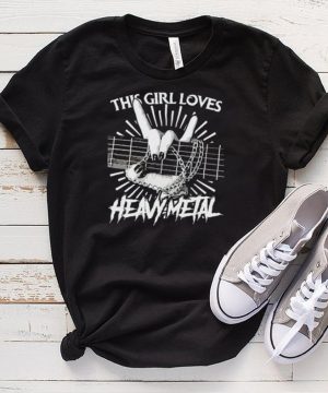 Nice this girl loves heavy metal collection guitar shirt