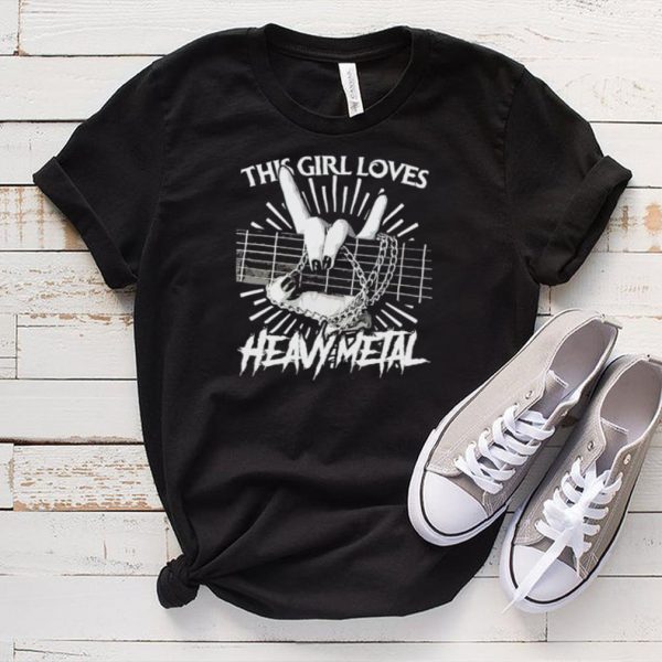 Nice this girl loves heavy metal collection guitar shirt