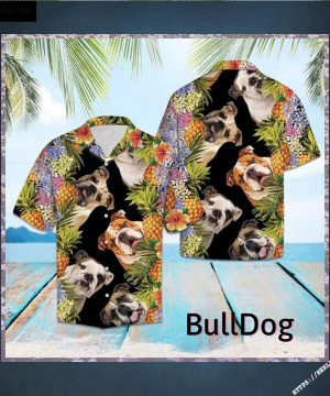 Personalized Bulldog Pineapple Hawaiian Shirt