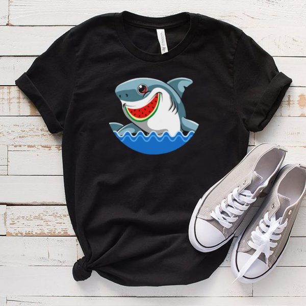Shark Watermelon Summer Surfing Ocean Beach T shirt