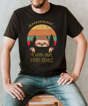 Sloth I’m Hiding From Stupid People Vintage shirt