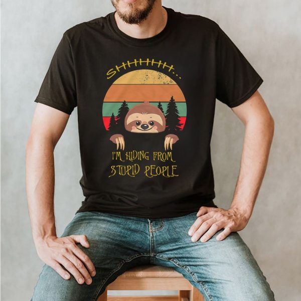 Sloth I’m Hiding From Stupid People Vintage shirt