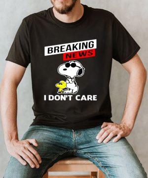 Snoopy breaking news I don’t care shirt
