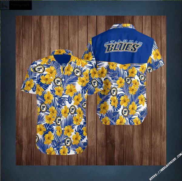 St-Louis-Blues Hockey Hawaiian Aloha shirt