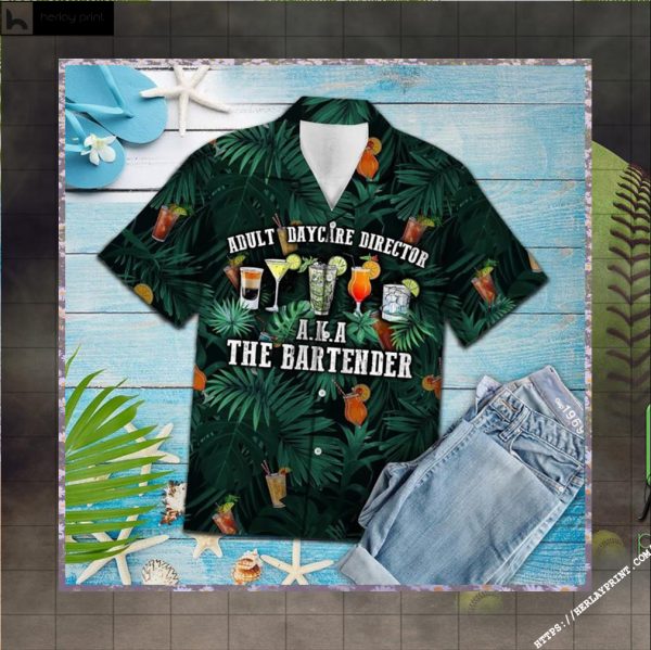 The Bartender Hawaiian Shirt Short