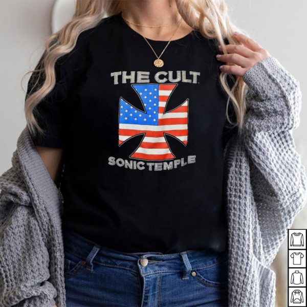 The Cult Sonic Temple Concert Tour Goth Rock American Flag T shirt