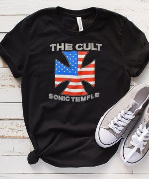 The Cult Sonic Temple Concert Tour Goth Rock American Flag T shirt