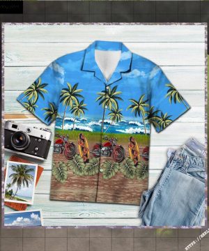 Tropical Motocycle Hawaiian Shirt Short