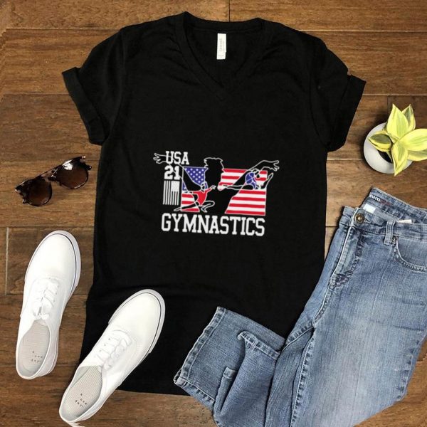 USA Tokyo Gymnastics 2021 Summer Games Flag Gold Zone T Shirt