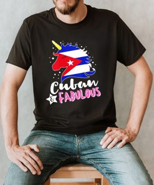 Unicorn Cuban Fabulous Flag T shirt