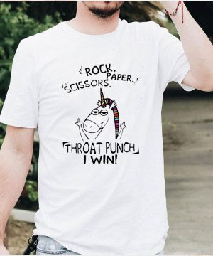 Unicorn Rock Paper Scissors Throat Punch I Win T shirt