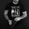 Villains Group Shot Made For Mayhem Outline T shirt